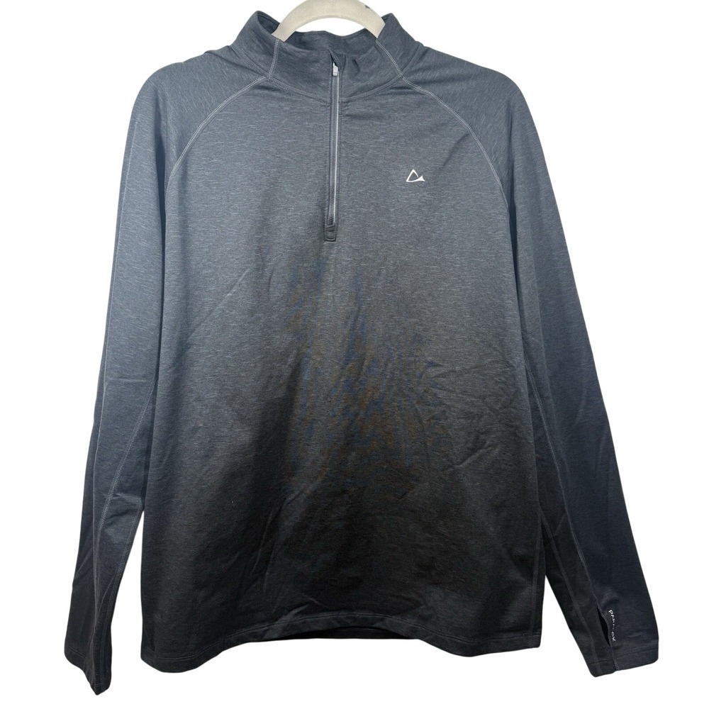 Paradox 1/4 Zip Pullover Shirt Base Layer Men Sz L Black Top Spandex Long Sleeve
